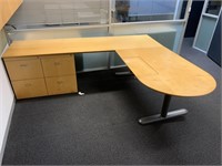 3 Piece Office Suite - Desk, Table & Bookshelf