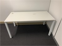 2 White Timber Topped Office Tables