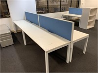 3 Double Sided Timber Office Work Stations