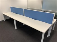 2 Double Sided Timber Office Work Stations