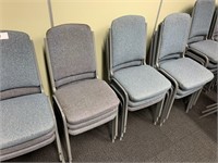 30 Grey Fabric Stackable Office Chairs