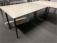 5 Grey Timber Top 1.2m Rectangular Office Tables