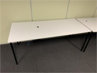 2 Grey Timber Top 1.5m Rectangular Office Tables
