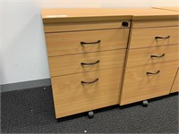 5 Timber 3 Drawer Mobile Office Pedestals