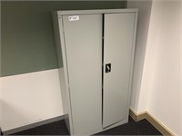 2 Steel & Timber 2 Door Stationery Storage Cabinet