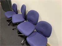 5 Decorative Fabric Swivel Base Typists Chairs