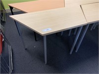 6 Timber Top Trapezoid Tables