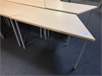 7 Timber Top Trapezoid Tables