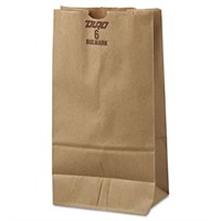 General GX6500#6 Paper Grocery Bag, 50lb Kraft,