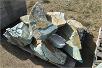 Pallet of Decorative Waterfall Landscaping Rocks