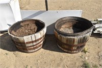 2- 1/2 Whiskey Barrel Planters