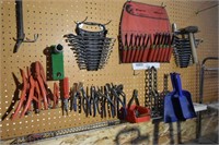 Assorted Tools On Peg Board