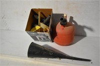 Gas Can, Funnels & Assorted Nozzles