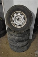 4- Lightly Used Hankook Tires with Rims