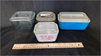 Two Pyrex Refrigerator Dishes and Two