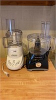 Cuisinart and Hamilton Beach Food Processors