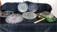 Depression Glass and Pattern Glass Trays and
