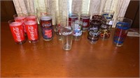 Coca-Cola, Pepsi, Dr. Pepper, and 7Up Glasses