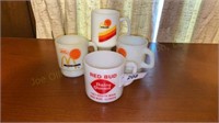 Three Vintage McDonalds Coffee Mugs and One Dairy