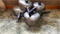 Wagner Ware Magnalite Pots, Pans, and Griddle