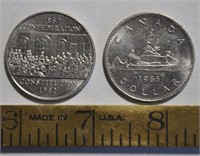 1982, 1985 Canada 1 dollar coins