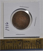 1916 Canada 1 cent coin