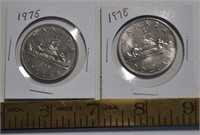 1975, 1978 Canada 1 dollar coins