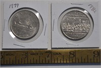 1979, 1982 Canada 1 dollar coins