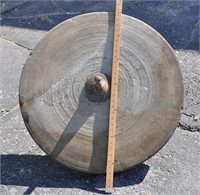 Large vintage stone grinding wheel