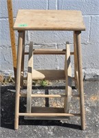 Vintage wood step stool