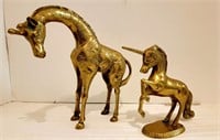 Brass Giraffe & Unicorn
