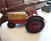 Old Sheet Metal Tractor Toy.
