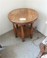 Antique Round Lamp Table.