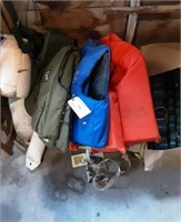 Lot - Life preservers,  floats and vests.