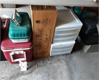 Lot - Coolers, Martin & Rossi Wood crate, (2)