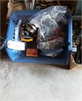 Tub of hardware, screws bolts, nuts etc.