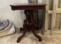 Antique Marble Top Accent Table