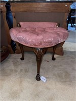 Vintage Upholstered Vanity Seat