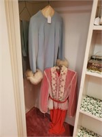 Vintage Fur Cuffed Pant Set & Lace Dress