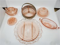 Pink Depression Glass Dishes