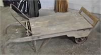 Vintage train depot weigh scale cart