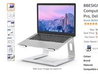 Laptop Stand for Desk, Aluminum Computer Riser