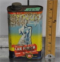 Vintage Whiz car finish tin