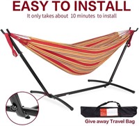 2-Person Hammock with Space Saving Steel Stand
