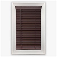 New espresso cordless 2 1/2” faux wood blind