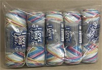 Knitting yarn five pack brand new rainbow colors