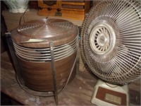 2 electric fans- 1 is 1950's sit on fan