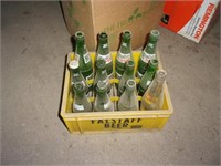 Falstaff crate, bottle box with misc pop bottles