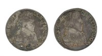 (2) BOLIVIA SILVER COINS, 1836 & 1833
