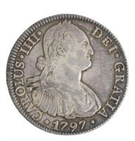 CAROLUS III 8 REALES COIN, 1797